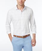 Tommy Hilfiger Men's Custom-fit Windowpane Long-sleeve Shirt