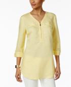 Jm Collection Zipper-front Tunic, Only At Macy's