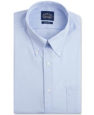 Eagle Men's Slim-fit Non-iron Pinpoint Dress Shirt