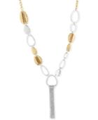 Lucky Brand Two-tone Link & Chain Tassel Pendant Necklace, 24-1/2 + 2 Extender