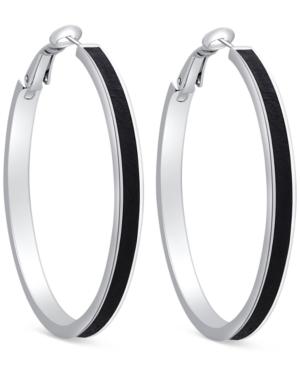 Guess 2 Leather-look Hoop Earrings