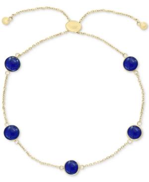 Effy Onyx (6mm) Station Bolo Bracelet In 14k Gold (also In Lapis Lazuli & Jade)