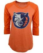 Majestic Women's Three-quarter-sleeve Charlotte Bobcats Raglan T-shirt