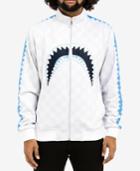 Hudson Nyc Men's Shark Mouth Applique Varsity Jacket With Faux-leather Sleeves