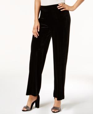 Kensie Crushed Velvet Straight-leg Pants