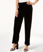 Kensie Crushed Velvet Straight-leg Pants
