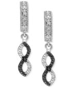 Victoria Townsend Sterling Silver Earirngs, Black And White Diamond Accent Infinity Drop Earrings