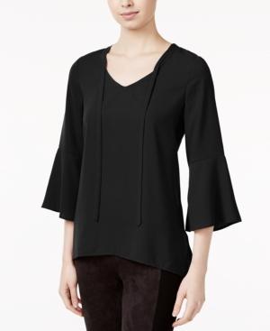 Kensie Bell-sleeve Crepe Top