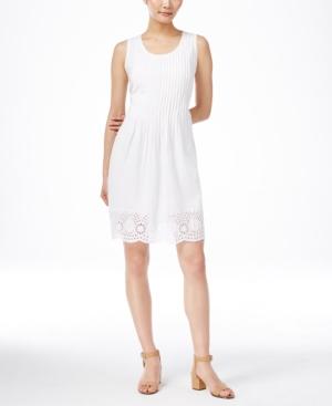 Style & Co. Sleeveless Eyelet-hem Dress, Only At Macy's