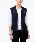Style & Co Zippered Denim Vest, Only At Macy's