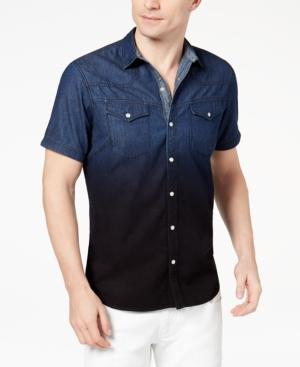 I.n.c. Men's Dip-dyed Denim Shirt, Created For Macy's