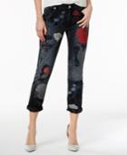 True Religion Audrey Ripped Embroidered Boyfriend Jeans