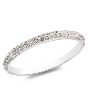 Charter Club Silver-tone Clear Crystal Bracelet