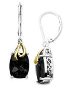 14k Gold And Sterling Silver Earrings, Onyx