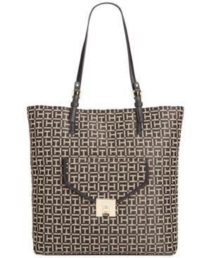 Tommy Hilfiger Postino Monogram Jacquard Magazine Tote