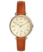 Fossil Women's Jacqueline Brown Leather Strap Watch 36mm