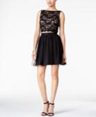 Jump Juniors' 2-pc. Lace Necklace-back Fit & Flare Dress