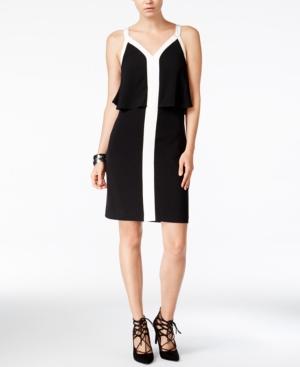 Bar Iii Colorblocked Popover Dress, Created For Macy's