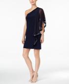 B & A By Betsy And Adam Sequined Batwing Cocktail Dress