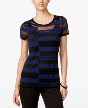 Inc International Concepts Illusion-striped Top, Only At Macy's