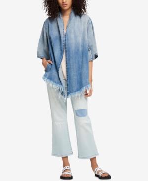 Dkny Cotton Draped Denim Jacket, Created For Macy's