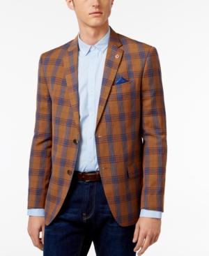 Ben Sherman Men's Slim-fit Plaid Sport Coat