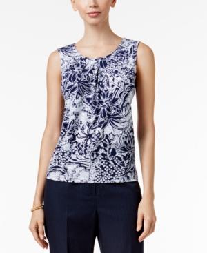 Kasper Printed Pleated Shell