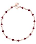 Effy Certified Ruby (2 Ct. T.w.) & Diamond (1/6 Ct. T.w.) Bracelet In 14k Rose Gold(also Available In Sapphire Or Emerald)