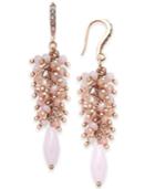 I.n.c. Rose Gold-tone Shaky Bead & Stone Drop Earrings, Created For Macy's