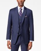 Tommy Hilfiger Men's Modern-fit Flex Stretch Light Navy Sharkskin Suit Jacket