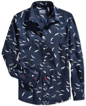 American Rag Flock-print Button-front Shirt