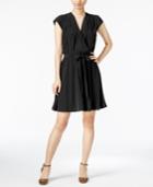 Maison Jules Belted Fit & Flare Dress, Only At Macy's