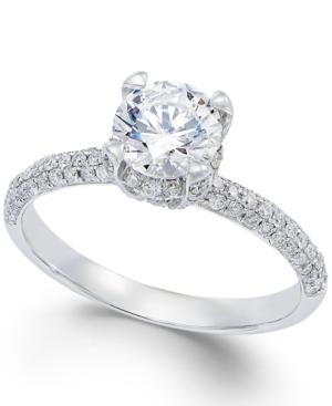 Certified Diamond Engagement Ring In 14k White Gold (1-2/3 Ct. T.w.)