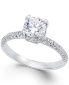 Certified Diamond Engagement Ring In 14k White Gold (1-2/3 Ct. T.w.)