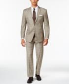 Marc New York By Andrew Marc Men's Classic-fit Tan Glen Plaid Suit