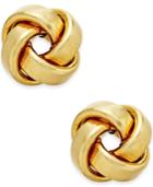 Love Knot Stud Earrings In 14k Gold