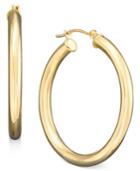 14k Gold Medium Polished Hoop Earrings