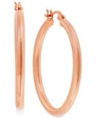 Hint Of Gold 14k Rose Gold-plated Earrings, Click-top Hoop Earrings
