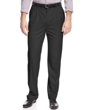 Louis Raphael Classic-fit Hidden Extention Pleated Dress Pants