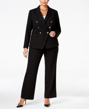 Tahari Asl Plus Size Double-breasted Pantsuit
