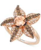 Le Vian Chocolatier Peach Morganite (5/8 Ct. T.w.) And Diamond (7/8 Ct. T.w.) Starfish Ring In 14k Rose Gold