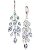 Jenny Packham Crystal Leaf Chandelier Earrings