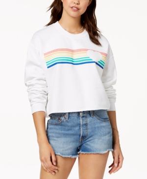 Hybrid Juniors' Rainbow Graphic-print Sweatshirt