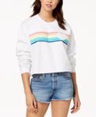 Hybrid Juniors' Rainbow Graphic-print Sweatshirt