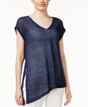 Eileen Fisher Linen Cap-sleeve Tunic