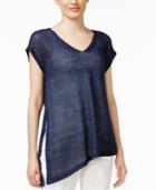 Eileen Fisher Linen Cap-sleeve Tunic