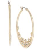 I.n.c. Gold-tone Crystal Star Hoop Earrings, Created For Macy's