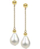Cultured Baroque Freshwater Pearl (11-13mm) Drop Earrings In 14k Gold