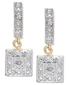 Victoria Townsend 18k Gold Over Sterling Silver Earrings, Diamond Accent Square Drop Earrings