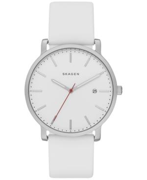 Skagen Men's Hagen White Silicone Strap Watch 40mm Skw6345